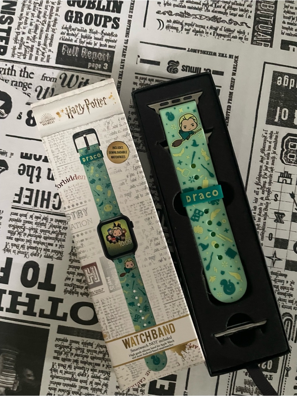 Warner Bros. Harry Potter Draco Green Silicone Smartwatch Band